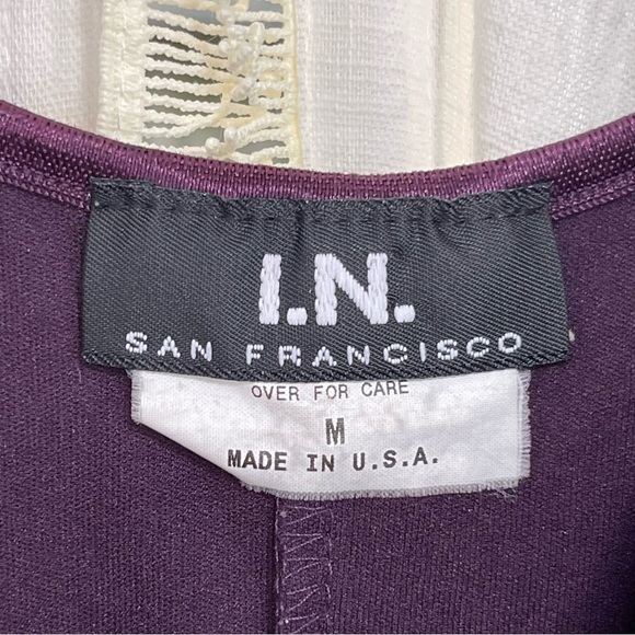 Vintage Y2K Purple Fairy Core Floral Garden Mini Slip Dress Lettuce Trim M - Picture 8 of 11